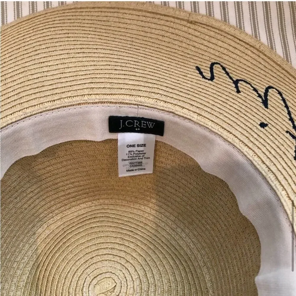 J.Crew Vitamin Sea Straw Brimmed Hat